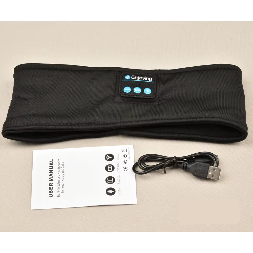 Wireless Bluetooth Music Headband Running Sport Elastic Sweatband Headbands Sleeping Headwear Headphone Speaker Headset