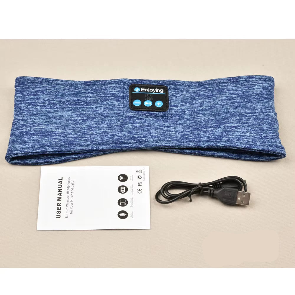 Wireless Bluetooth Music Headband Running Sport Elastic Sweatband Headbands Sleeping Headwear Headphone Speaker Headset